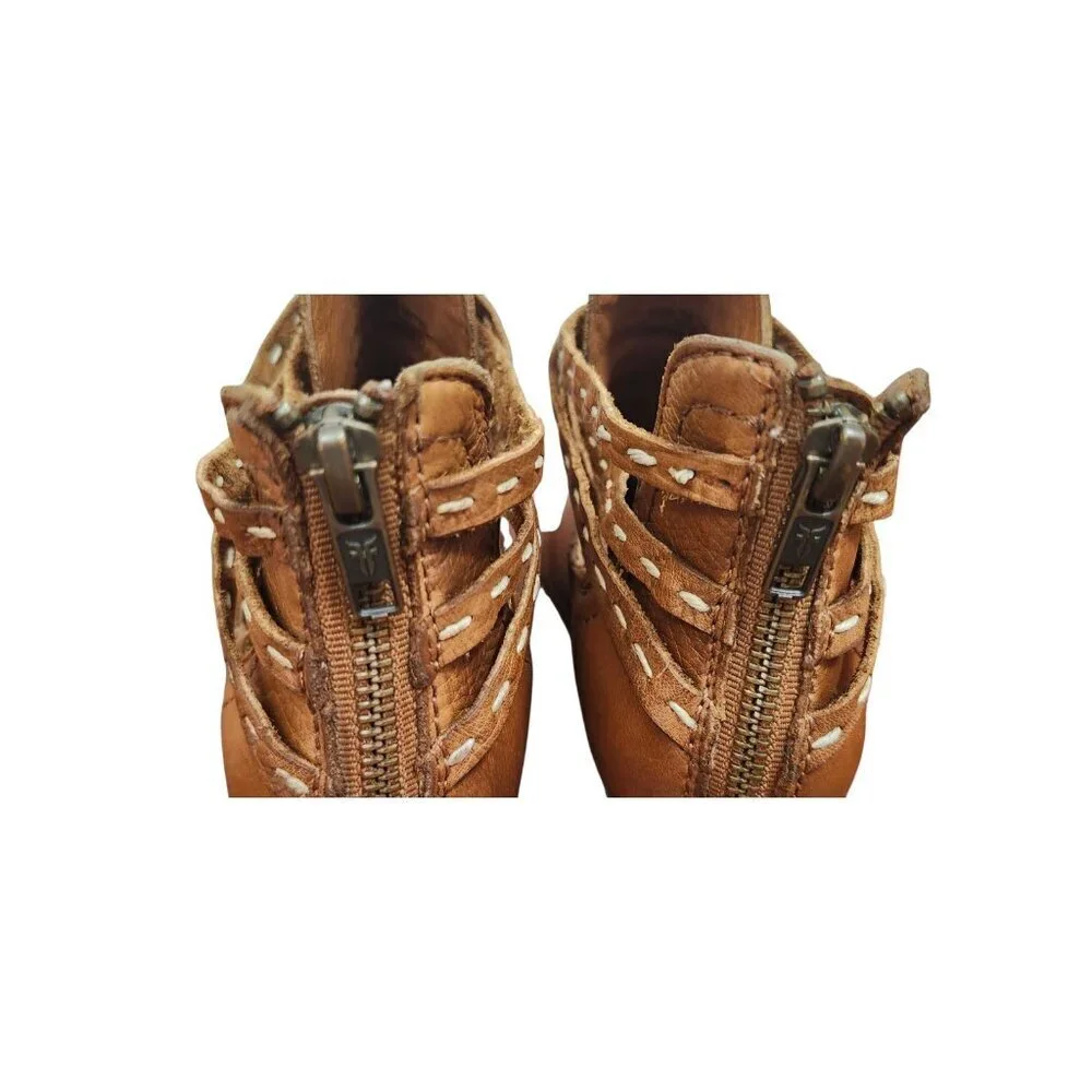 Frye Womens Naomi Pickstitch Shootie Ankle Bootie Size 7.5 Whiskey Boho Rodeo - Picture 8 of 13